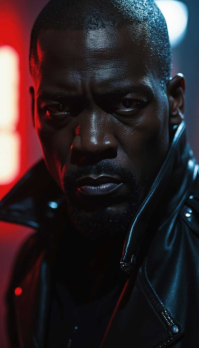 Red Light Noir Portrait