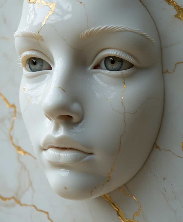 **Kintsugi Mask: The Beauty of Imperfection**