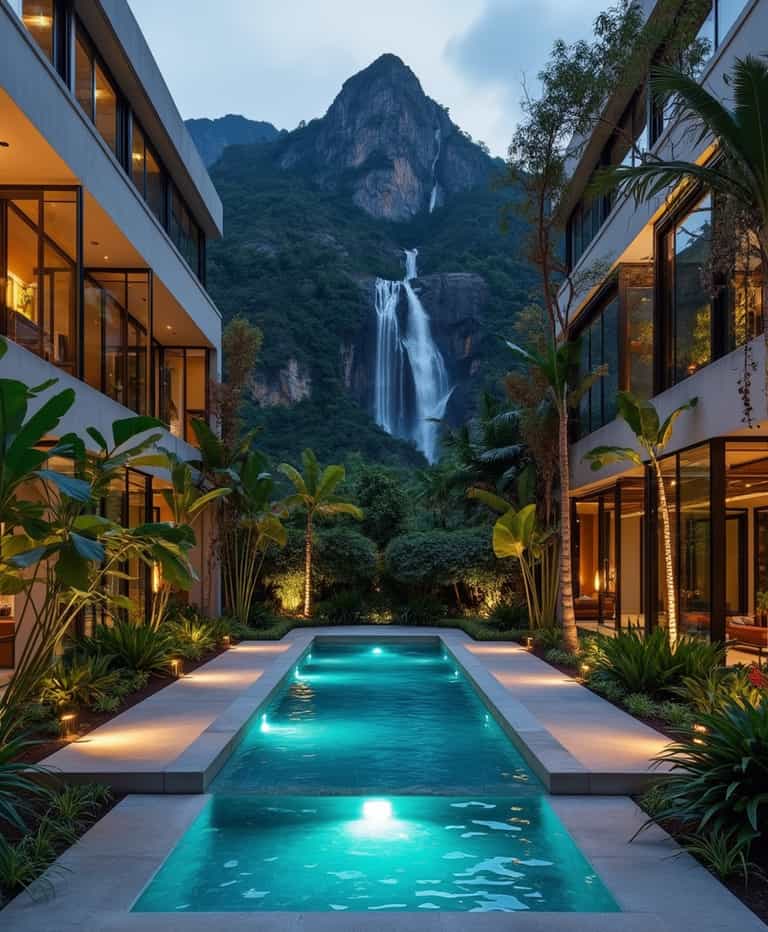 Luxury Retreat with Natural Waterfall
