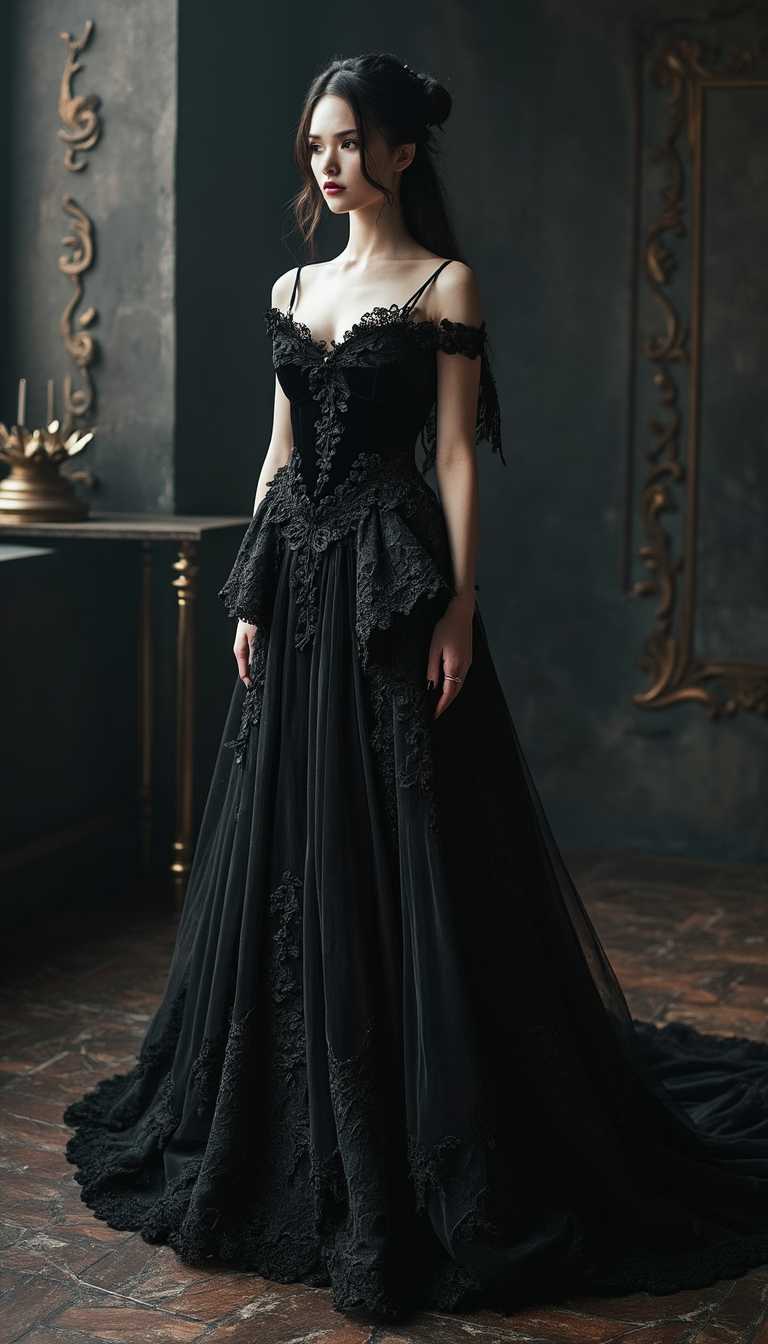 **Gothic Elegance in Shadow**