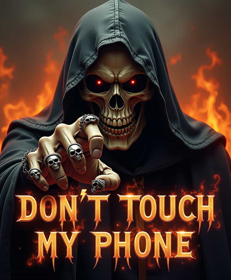 Don't Touch My Phone: A Fiery Warning