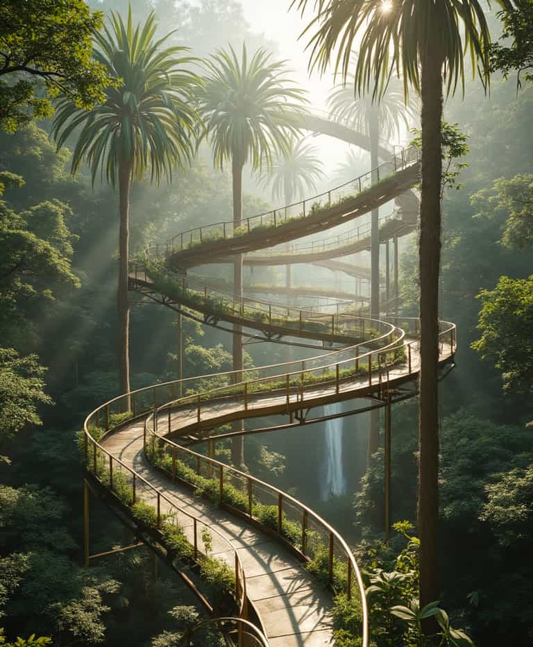 Spiral Path Through the Enchanted Forest