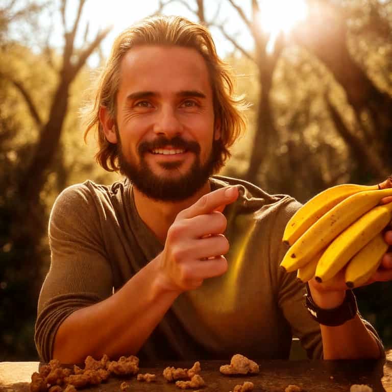 Sunlit Bananas in the Forest