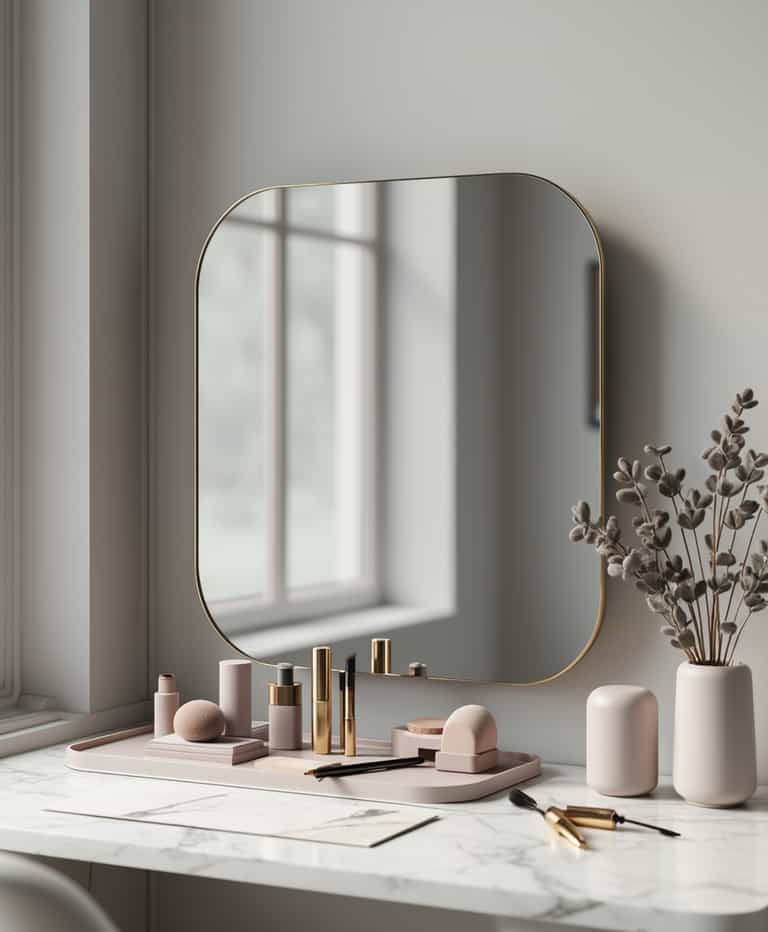 **Elegant Minimalist Vanity Setup**