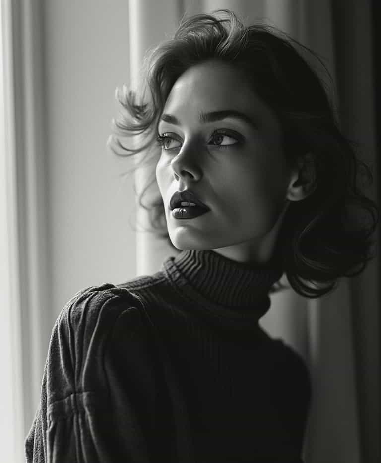 Contemplative Gaze by the Window