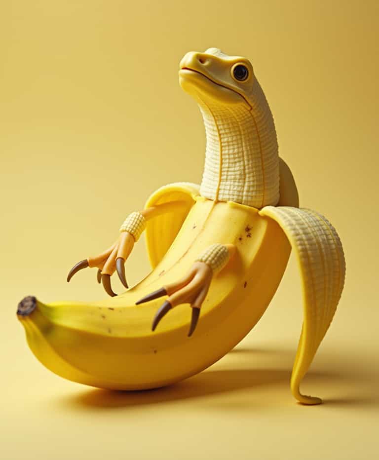 Banana Creature: A Surreal Transformation