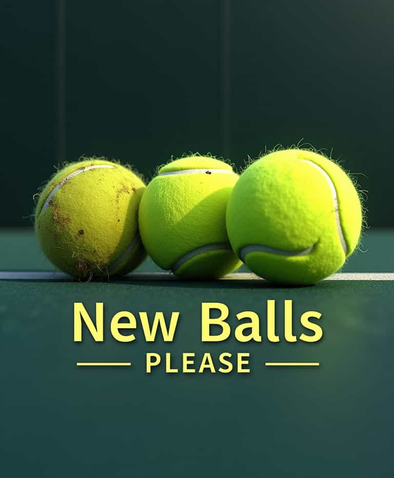 New Balls Please: A Humorous Tennis Request