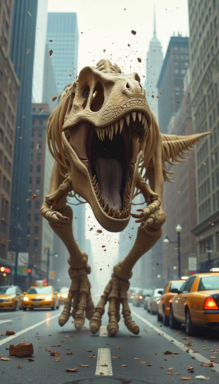 Dinosaur Rampage in the City