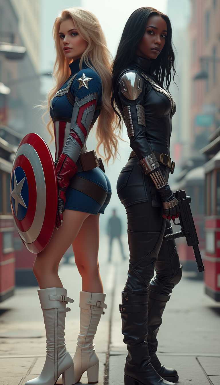 Superhero Standoff in the City