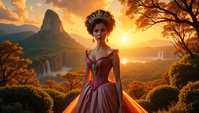 Sunset Majesty in Enchanted Lands