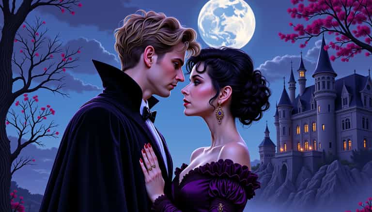 Midnight Embrace at the Gothic Castle