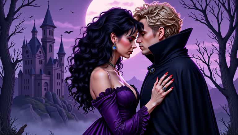 Gothic Romance Under the Moonlit Castle
