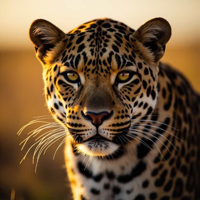 Golden Gaze: A Leopard at Dawn