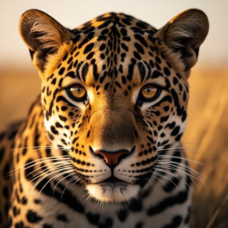 Golden Gaze: A Leopard's Portrait