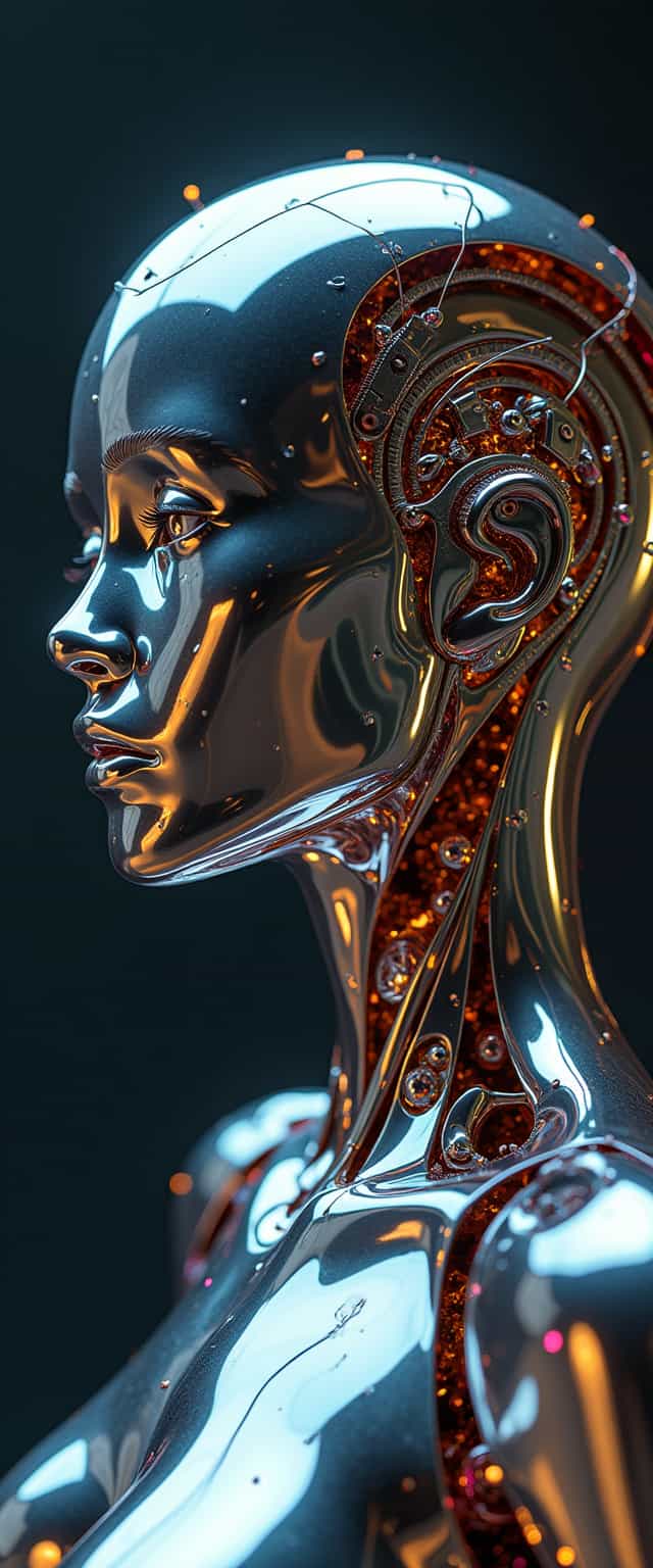 **Futuristic Sentinel: The Fusion of Human and Machine**