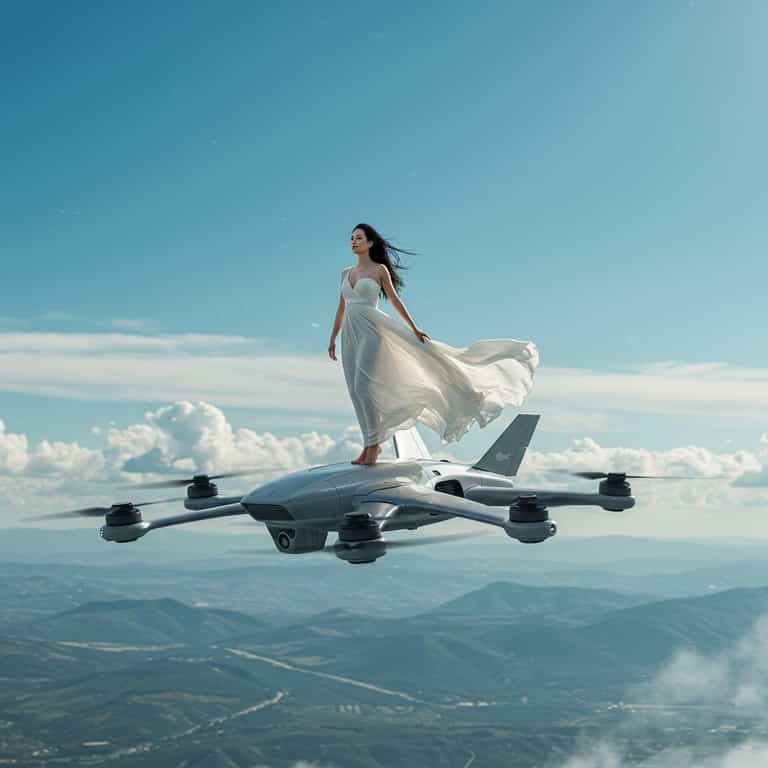 Floating Elegance: A Journey Above the Clouds