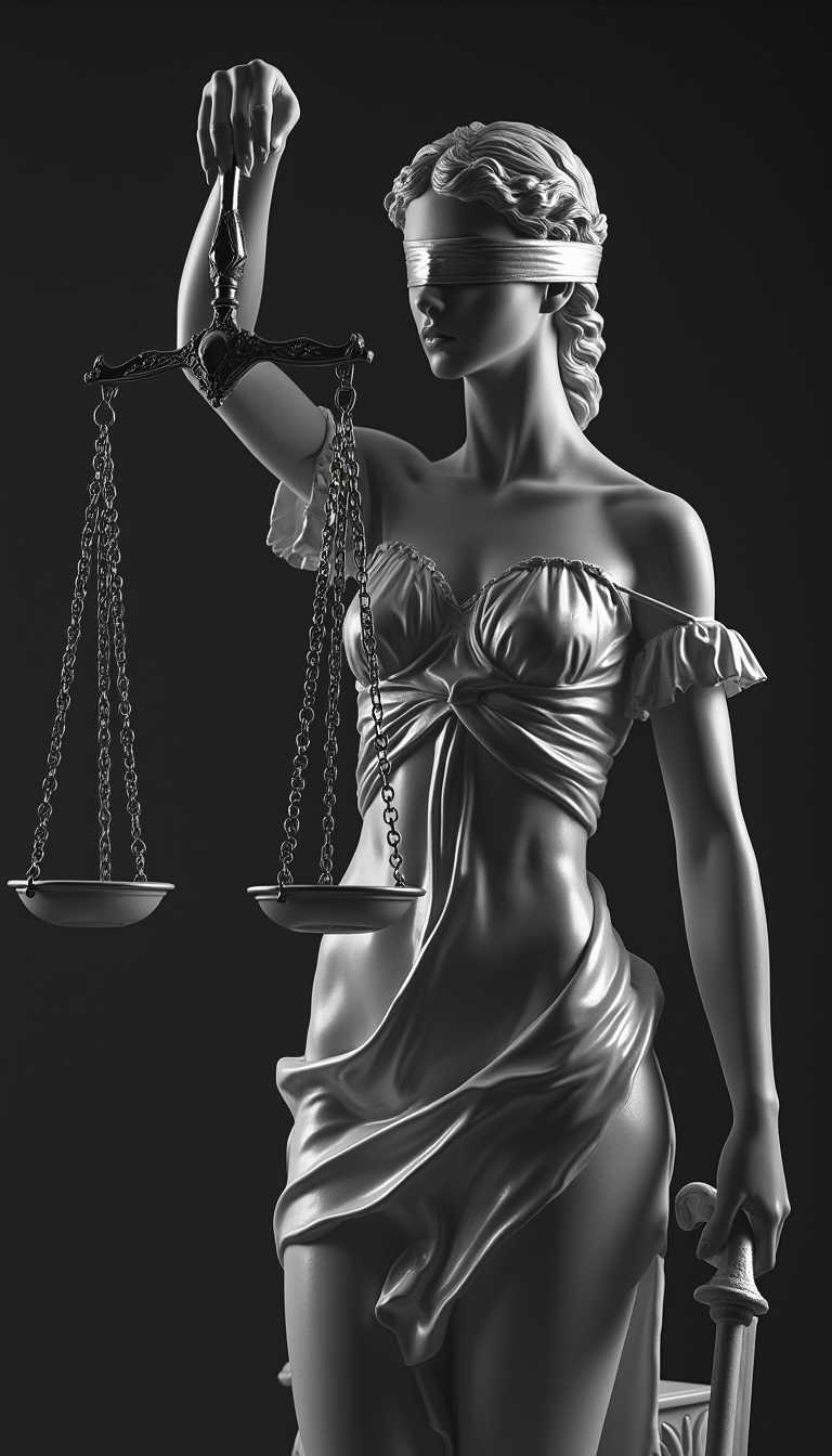 Monochrome Lady Justice