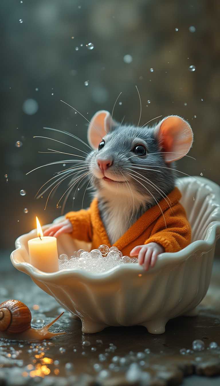 Mouse's Cozy Bath Time