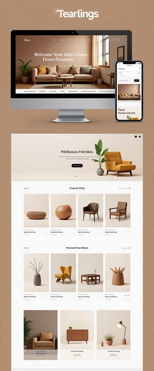 Modern Interior Design Website Mockup