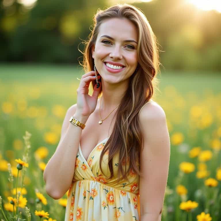 Golden Hour in the Flower Field