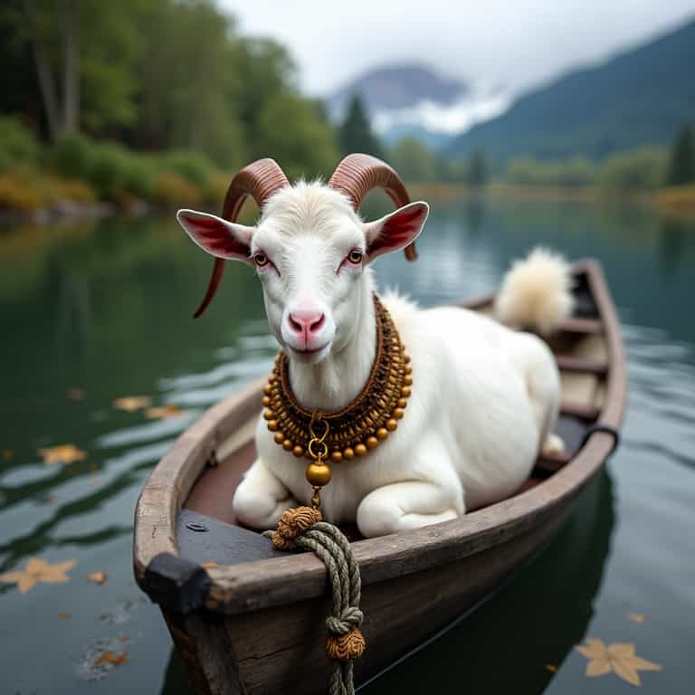 Regal Goat on a Lake