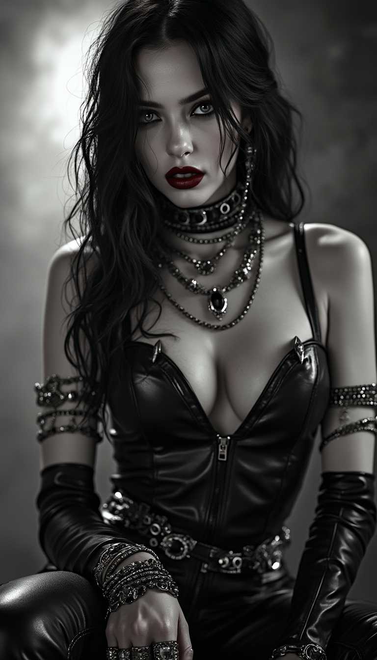 Gothic Elegance: A Portrait of Mystery