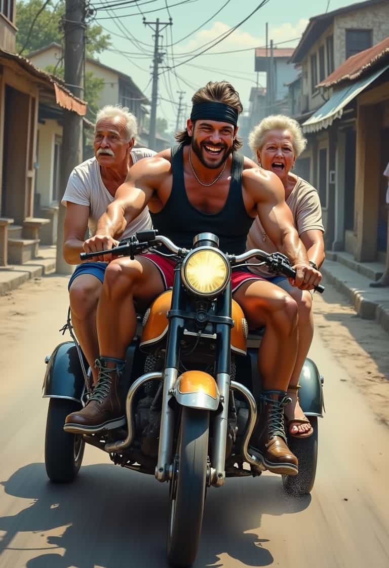 Adventure on Wheels: A Joyful Ride Through Town