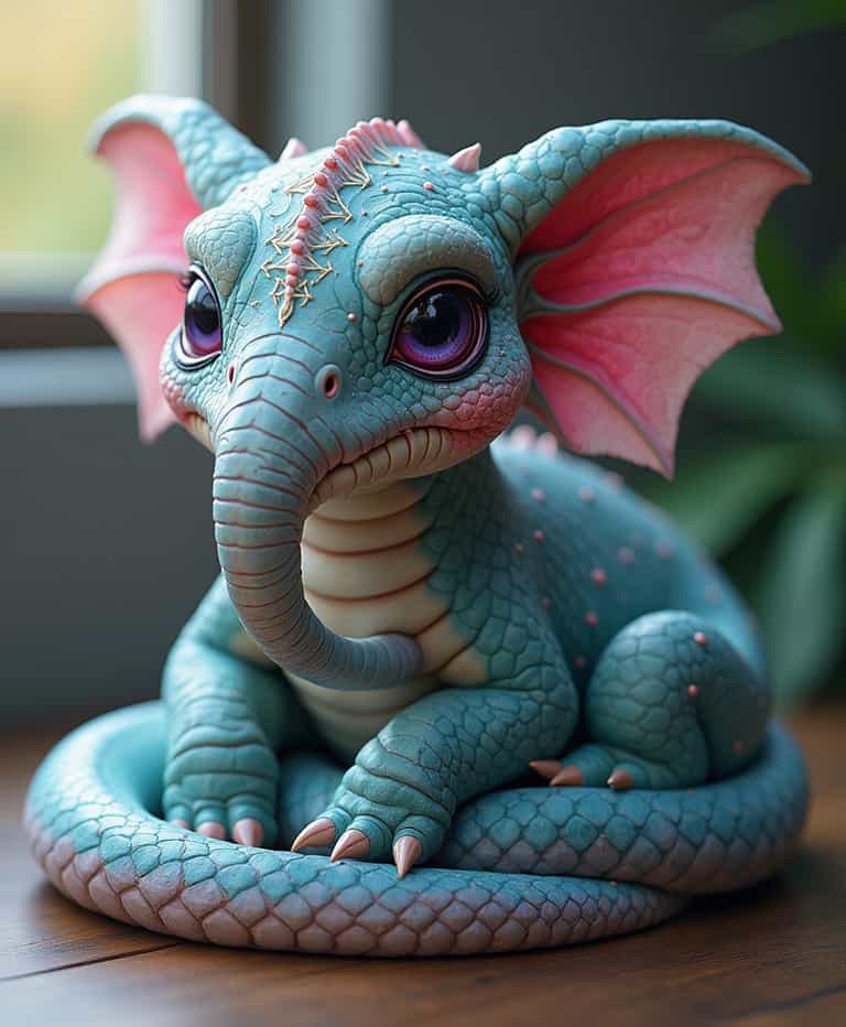 Fantastical Hybrid: The Dragon-Elephant