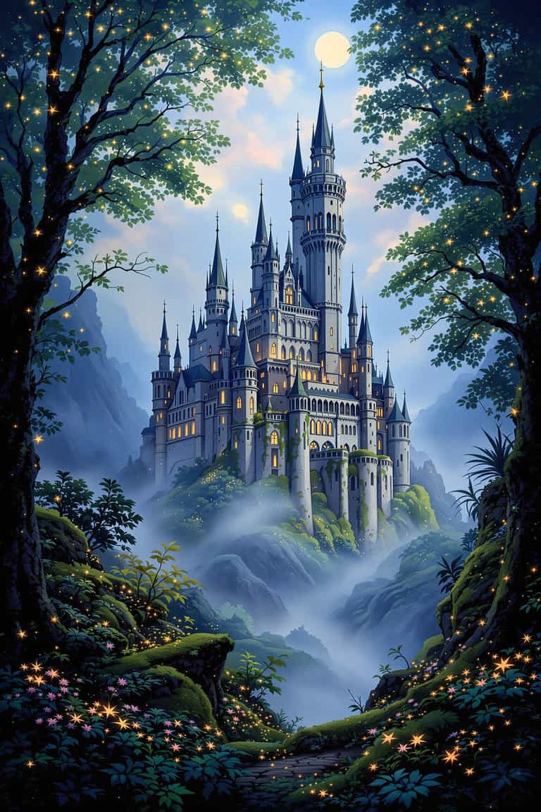 Enchanted Castle in the Twilight Forest