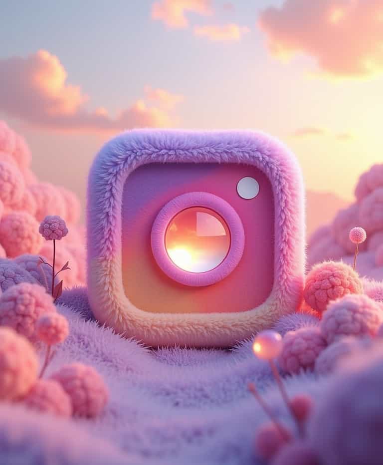 Dreamy Instagram Icon in a Plush Wonderland