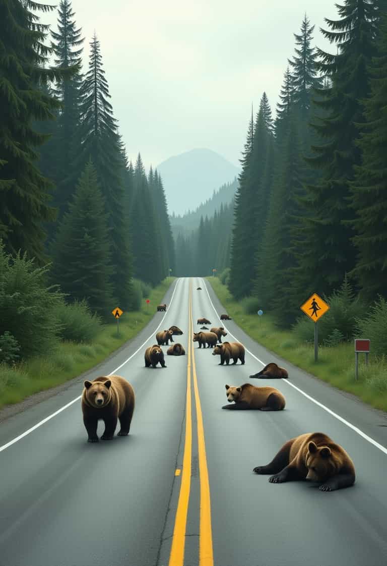 Unexpected Encounter: Bears on the Highway