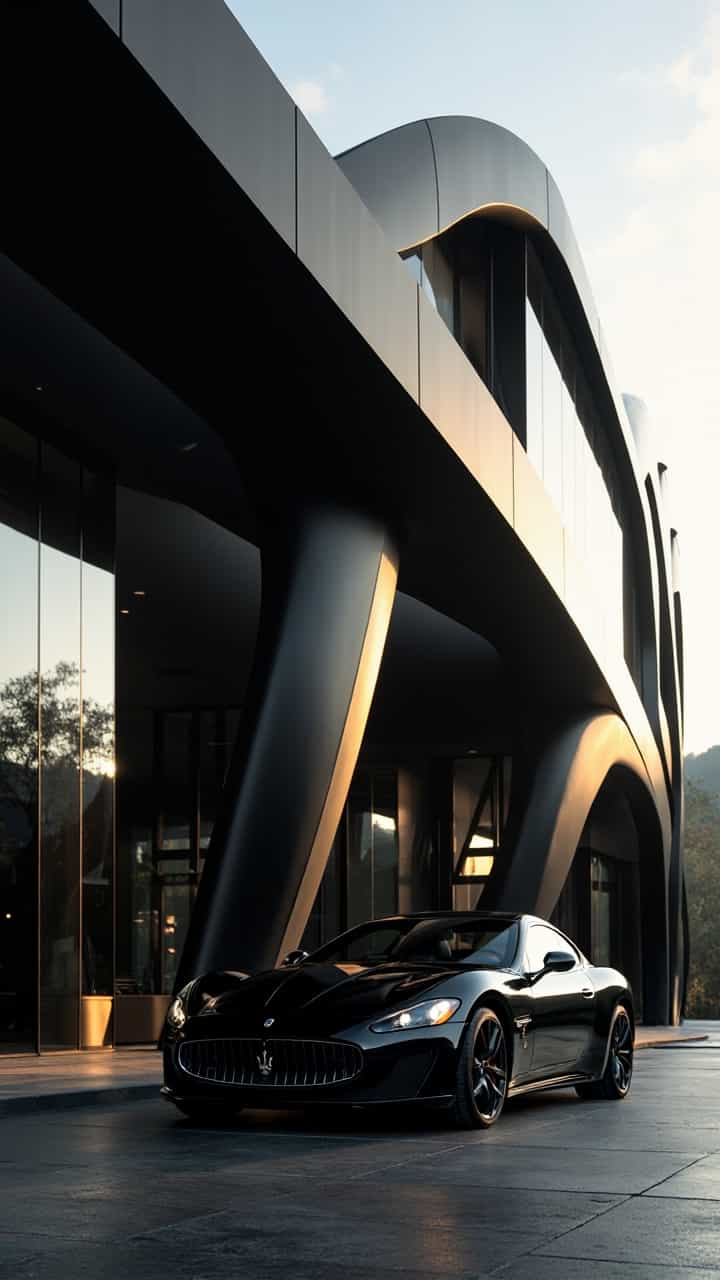 Modern Elegance: Car and Architecture in Harmony