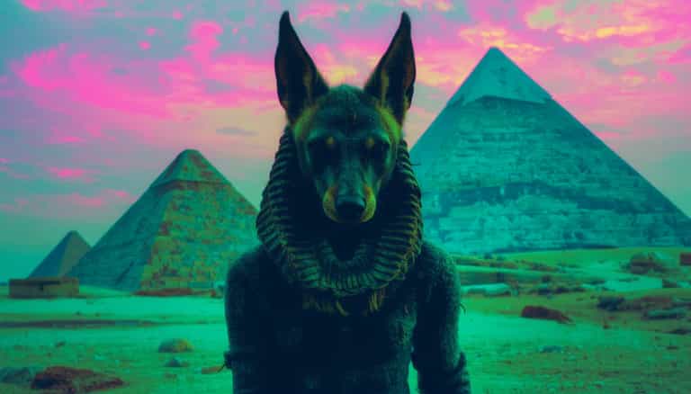 Anubis at the Pyramids of Giza