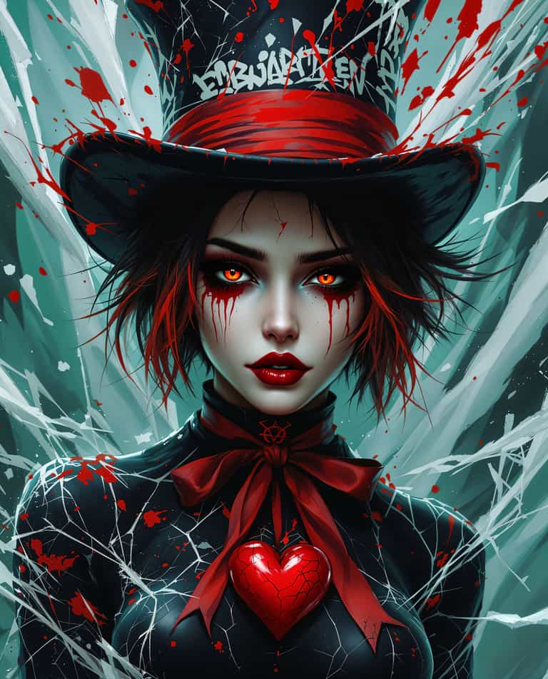 Gothic Enigma: The Red-Hatted Mystery