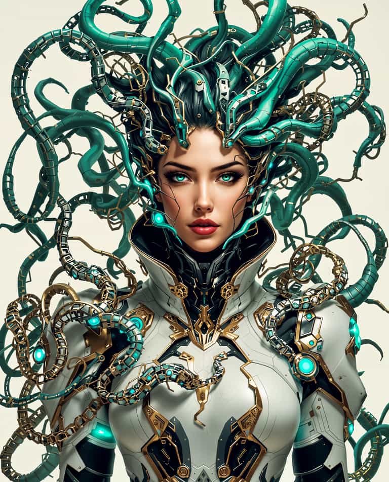 Cybernetic Medusa: The Fusion of Myth and Machine