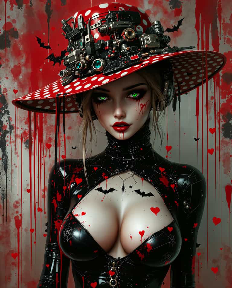 Cyber-Gothic Enigma: The Mechanical Witch