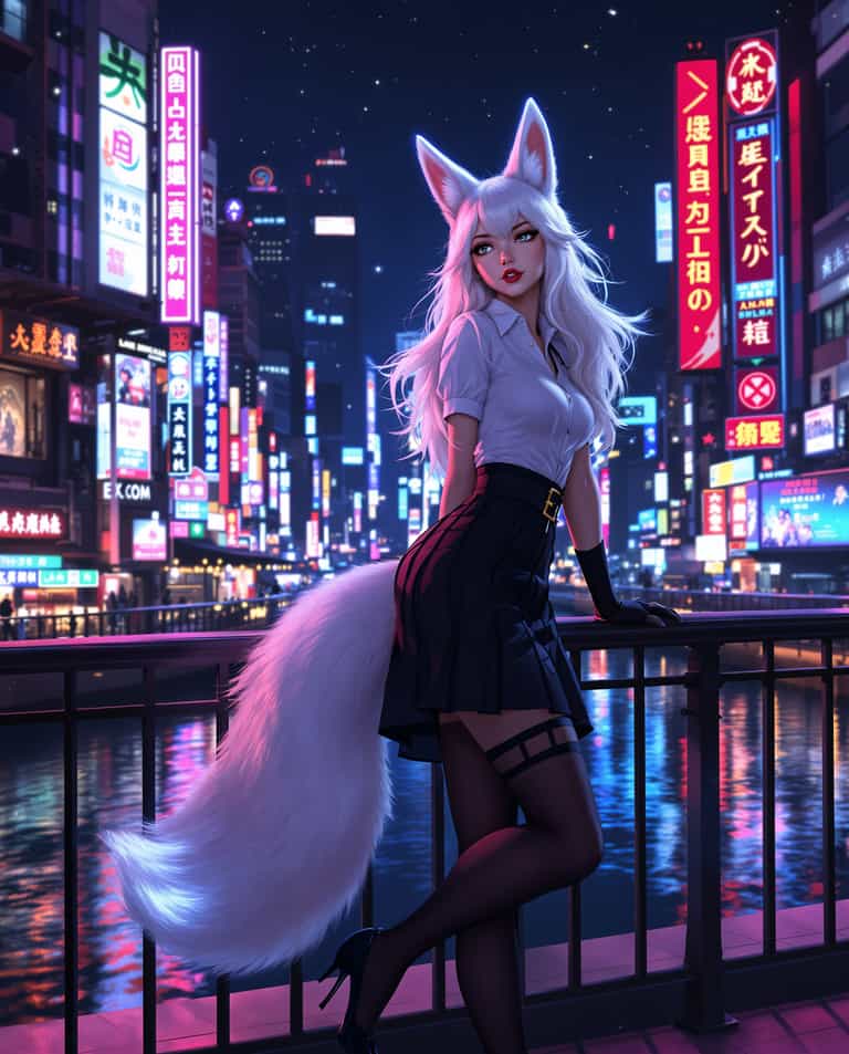 Neon Nights: The Fox in the City