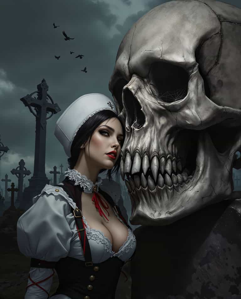 Nurse of the Damned in the Graveyard