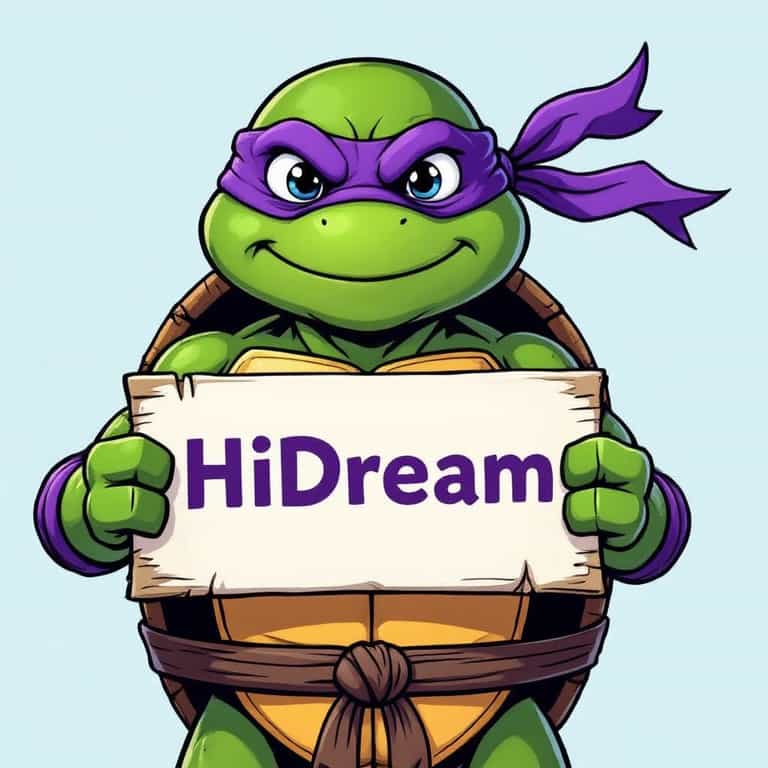 HiDream: The Friendly Turtle Mascot
