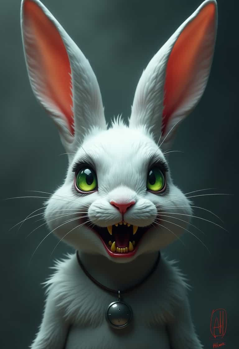 Grinning Rabbit with a Twist