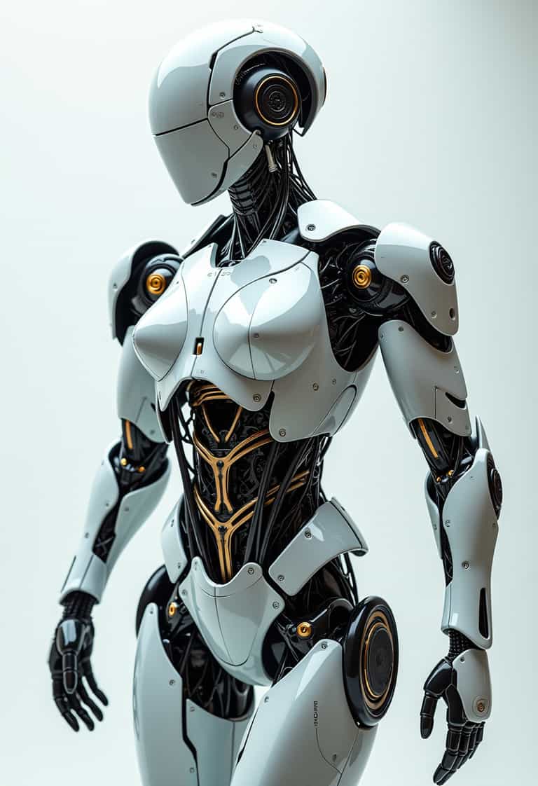 Advanced Humanoid Robot: Elegance in Technology