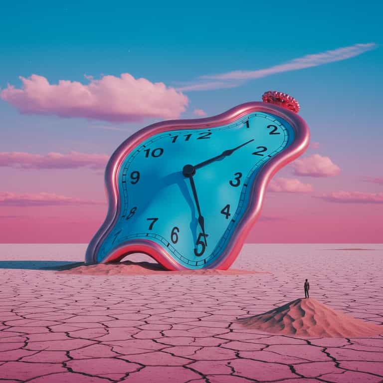 Melting Time in a Surreal Landscape