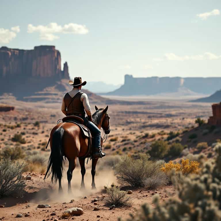 Lone Cowboy in the American West