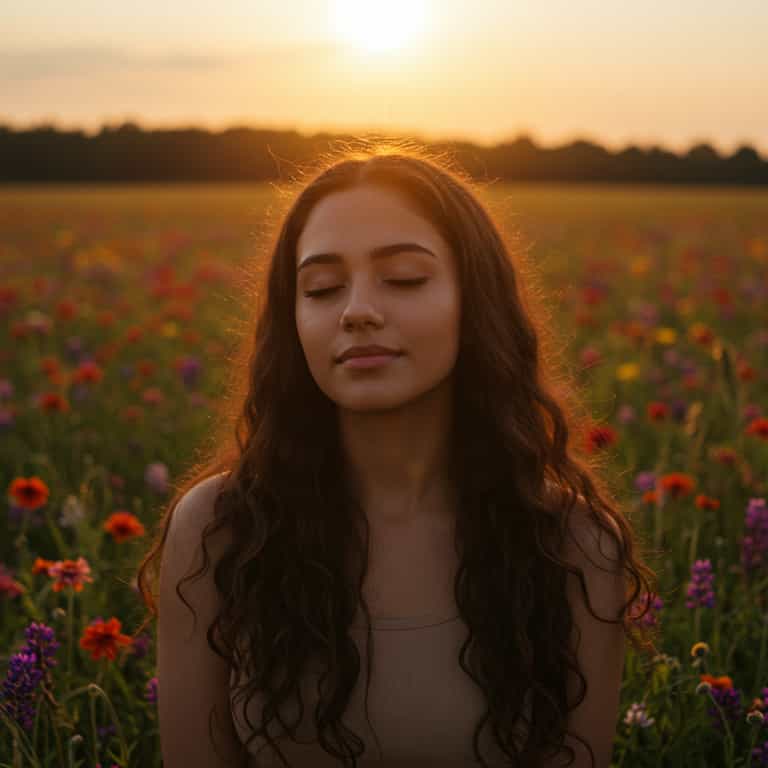 Sunset Serenity in the Wildflower Field