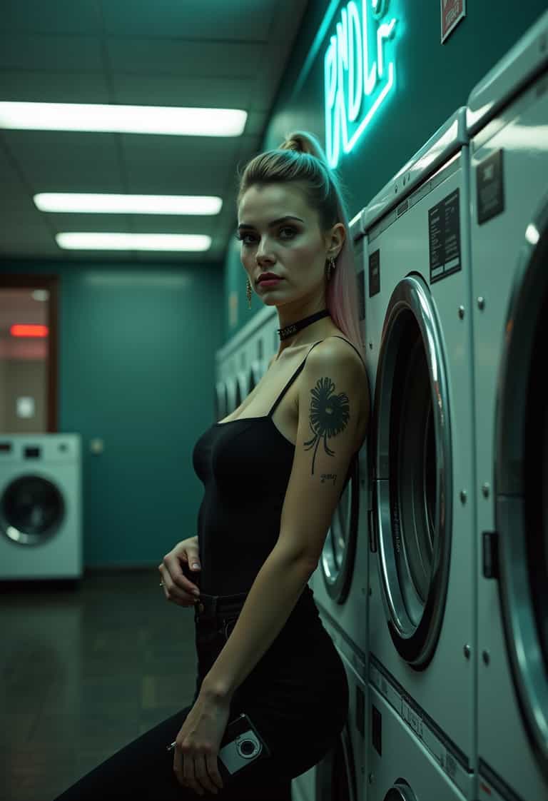 Laundromat Neon Night