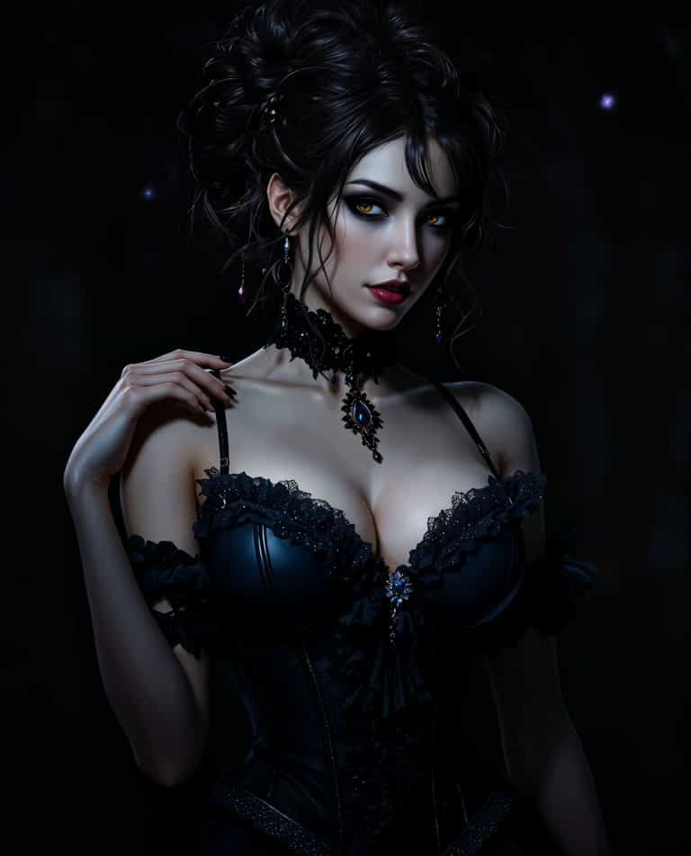 Gothic Elegance in Shadows