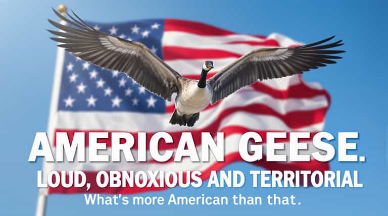 Patriotic Goose: A Satirical Take on American Identity