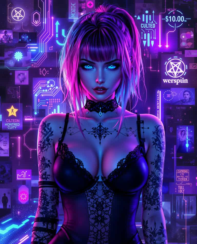 Neon Cyberpunk Muse