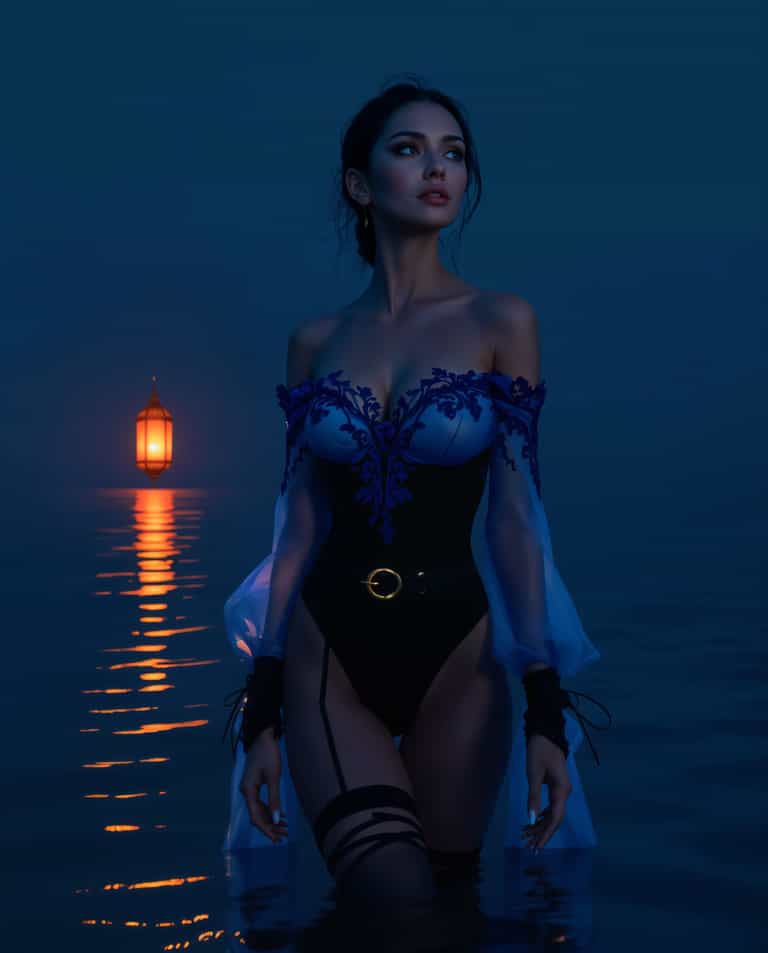 Enchanted Night: The Lantern's Glow