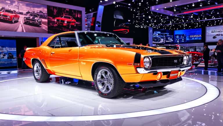 Classic Muscle Car in a Digital Showcase